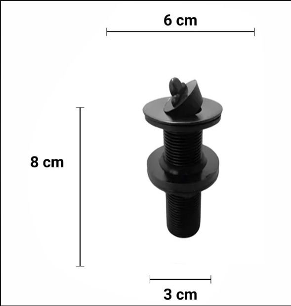 VALVULA LAVATORIO PIA CUBA 7/8 BLACK INOX TAMPA SILICONE FLUX