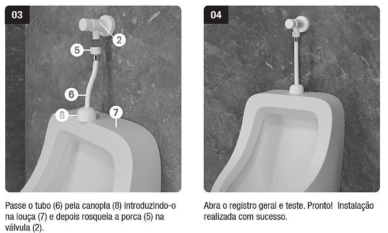 Valvula Mictorio Descarga Temporizada em ABS Cromado Censi