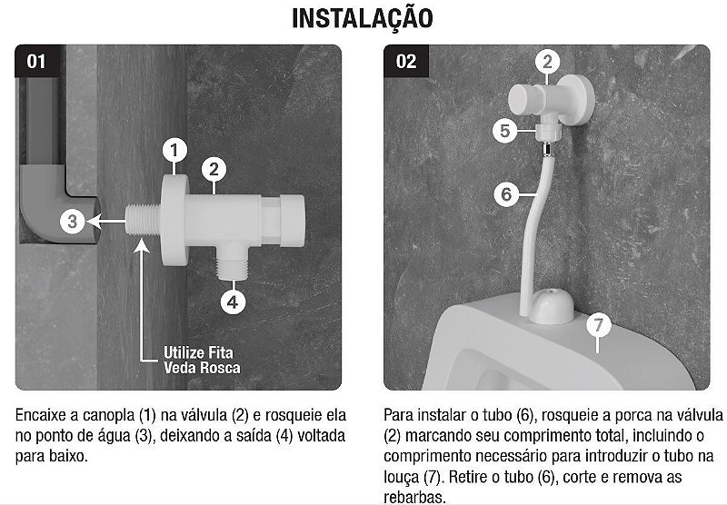 Valvula Mictorio Descarga Temporizada em ABS Preto Censi