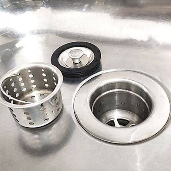 Valvula Pia Higienica com Cesto e tampa 4-1/2' Premium Inox