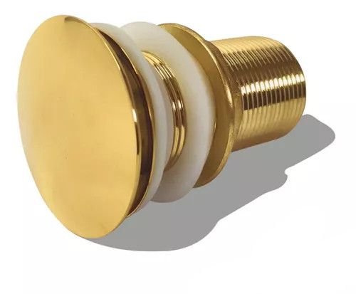 Valvula Pia Lavabo Cuba Click 1-1/4 Inox Premium Luxo Gold