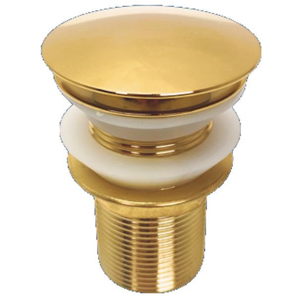 Valvula Pia Lavabo Cuba Click 1-1/4 Inox Premium Luxo Gold