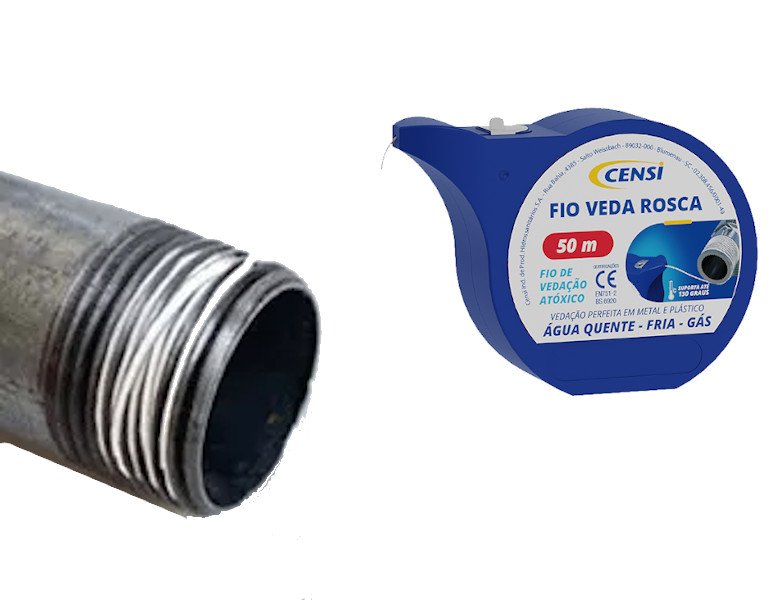 Veda Rosca em Fio fita teflon alta vedação Censi 50 metros
