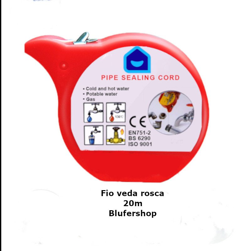 Veda Rosca Fio Profissional hidráulica alta vedação 20 mt