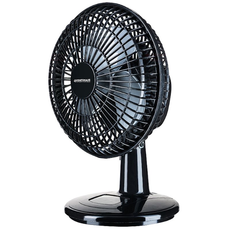 VENTILADOR mesa parede MINI TURBO 20CM PRETO/PRATA 220v